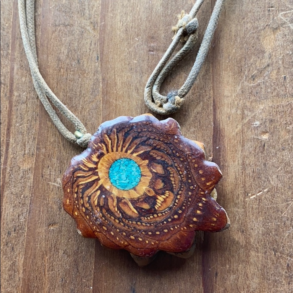 Necklace third eye pine cone